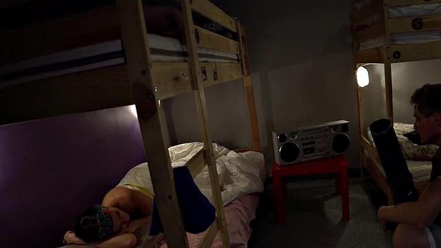 Hostel MILFS riding and deepthroating roommates cock