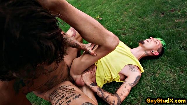 Horny cute twink deepthroating friend's dick