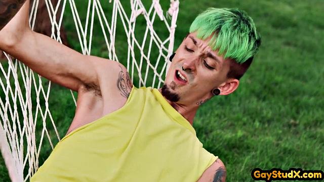 Horny cute twink deepthroating friend's dick