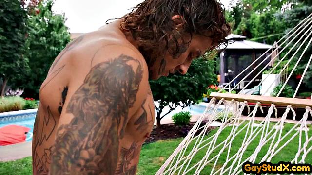 Horny cute twink deepthroating friend's dick