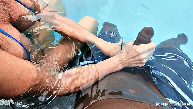 GILF Crashes Pool Party