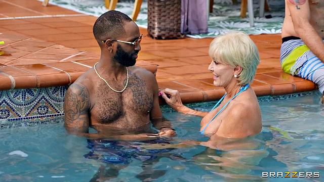 GILF Crashes Pool Party