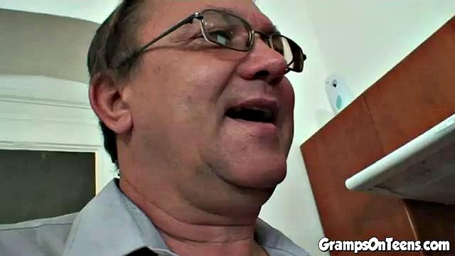 Teen cock whore in trio with old man and his wife