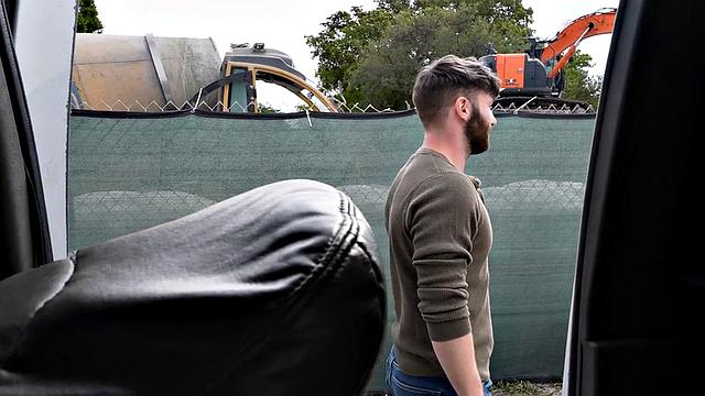 Picked up straight stud fucks gay ass in van for money