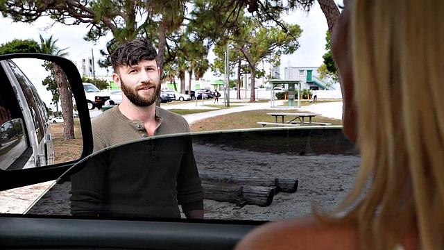 Picked up straight stud fucks gay ass in van for money