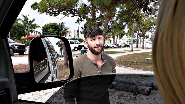 Picked up straight stud fucks gay ass in van for money