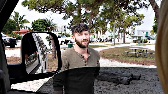 Picked up straight stud fucks gay ass in van for money