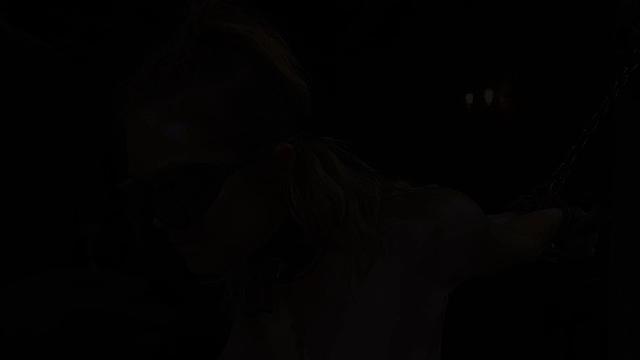 BDSM sub toyed while spanked in lesson