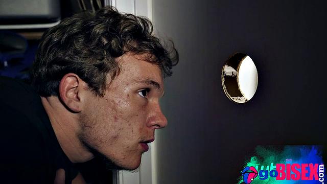 Horny babe cockriding in bi 3some