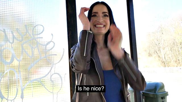 Real busty MILF in stockings gets POV fucked for cash