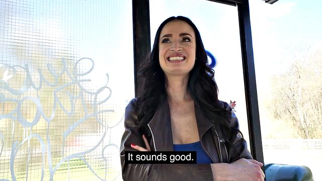 Real busty MILF in stockings gets POV fucked for cash