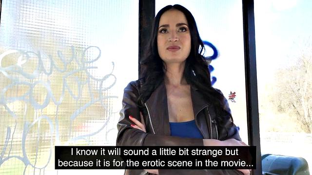 Real busty MILF in stockings gets POV fucked for cash