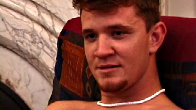 Lic seems very much at ease with Tapher. Both guys are in jeans and t-shirts, but lose them as they settle into each other. First, Lic slides his hand down his pants to work up a stiff one, while Tapher rubs one up from the outside.