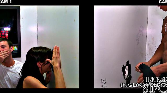 Handsome guy in gloryhole