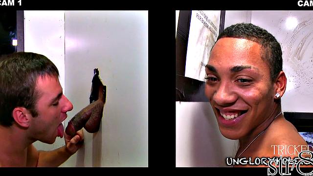 Handsome guy in gloryhole