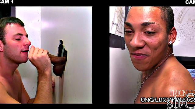 Handsome guy in gloryhole