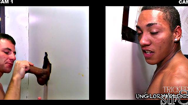 Handsome guy in gloryhole