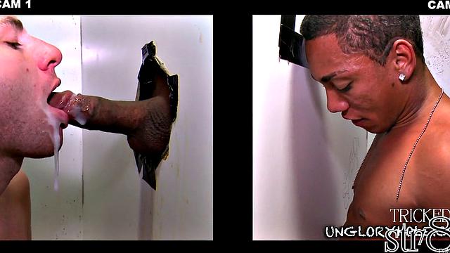 Handsome guy in gloryhole