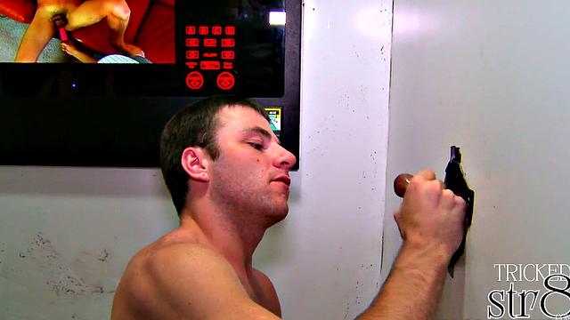 Handsome guy in gloryhole