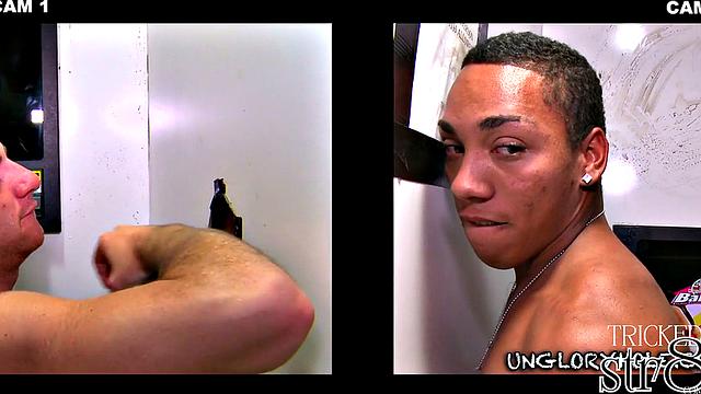 Handsome guy in gloryhole