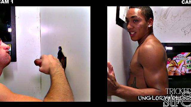 Handsome guy in gloryhole