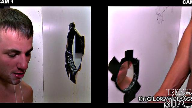 Handsome guy in gloryhole