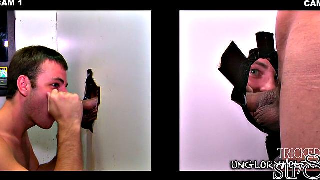 Handsome guy in gloryhole