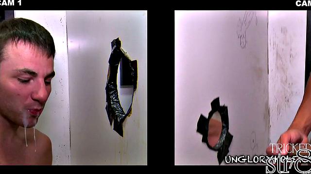 Handsome guy in gloryhole