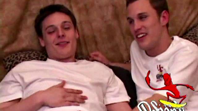 Camden and Gunner can't keep their hands off of each other. In fact, they're already kissing as the scene starts. The skater boys manhandle each other's junk and the clothes fly off to reveal two twink bodies.