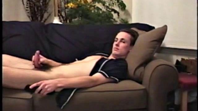 Mark is a lean dude from down under with an original technique for getting himself off. He likes to lick two of his fingers and then work them over the most sensitive parts of his cockhead.