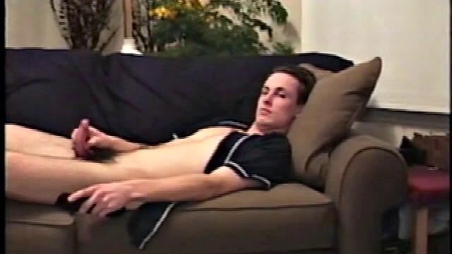 Mark is a lean dude from down under with an original technique for getting himself off. He likes to lick two of his fingers and then work them over the most sensitive parts of his cockhead.