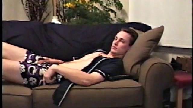 Mark is a lean dude from down under with an original technique for getting himself off. He likes to lick two of his fingers and then work them over the most sensitive parts of his cockhead.