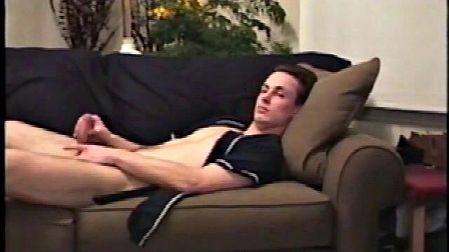 Mark is a lean dude from down under with an original technique for getting himself off. He likes to lick two of his fingers and then work them over the most sensitive parts of his cockhead.