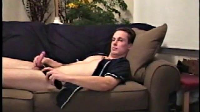 Mark is a lean dude from down under with an original technique for getting himself off. He likes to lick two of his fingers and then work them over the most sensitive parts of his cockhead.