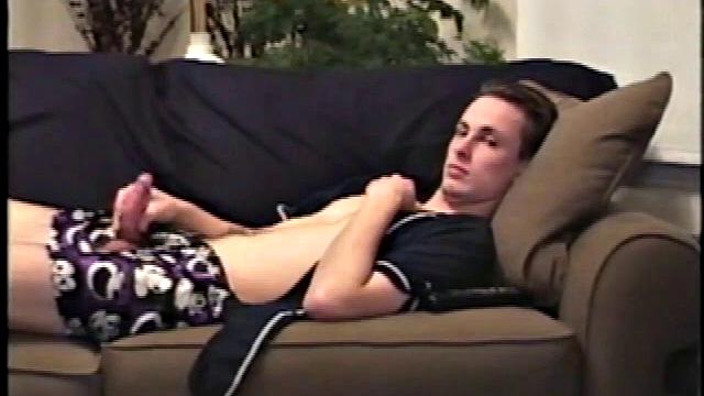 Mark is a lean dude from down under with an original technique for getting himself off. He likes to lick two of his fingers and then work them over the most sensitive parts of his cockhead.