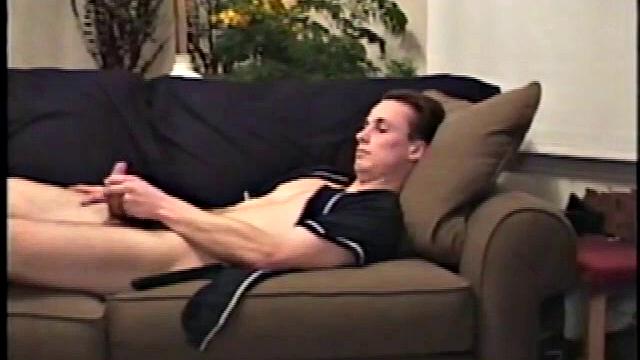 Mark is a lean dude from down under with an original technique for getting himself off. He likes to lick two of his fingers and then work them over the most sensitive parts of his cockhead.