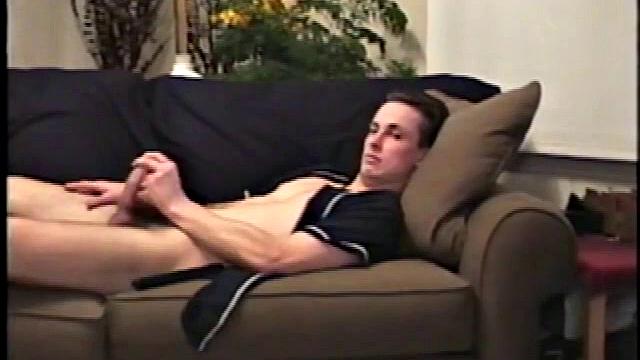 Mark is a lean dude from down under with an original technique for getting himself off. He likes to lick two of his fingers and then work them over the most sensitive parts of his cockhead.