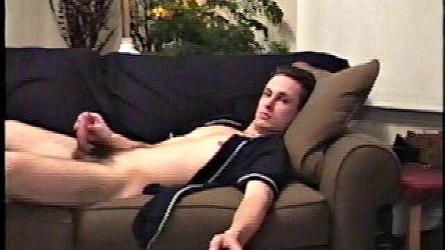 Mark is a lean dude from down under with an original technique for getting himself off. He likes to lick two of his fingers and then work them over the most sensitive parts of his cockhead.