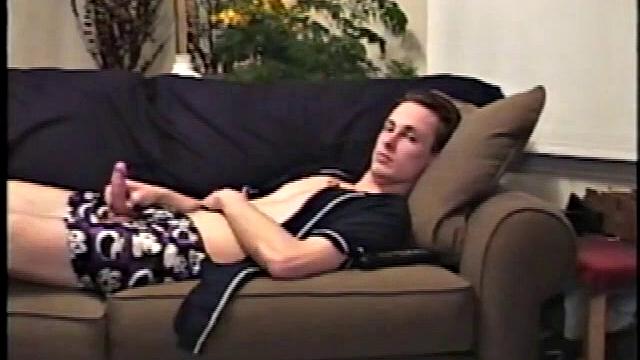 Mark is a lean dude from down under with an original technique for getting himself off. He likes to lick two of his fingers and then work them over the most sensitive parts of his cockhead.