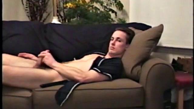 Mark is a lean dude from down under with an original technique for getting himself off. He likes to lick two of his fingers and then work them over the most sensitive parts of his cockhead.