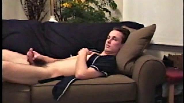 Mark is a lean dude from down under with an original technique for getting himself off. He likes to lick two of his fingers and then work them over the most sensitive parts of his cockhead.