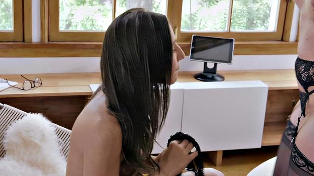 Part 1: Intense office sex with brown-haired babe, pigtails, and high heels