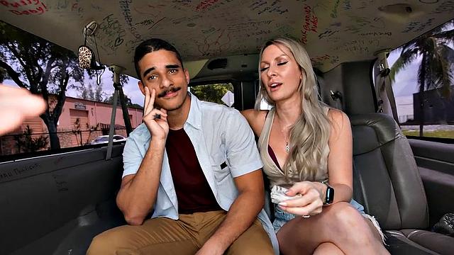 Straight amateur stud fucks tied-up guy in public outdoor van