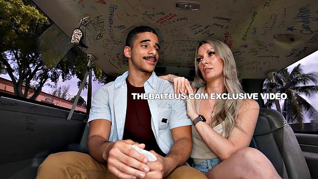 Straight amateur stud fucks tied-up guy in public outdoor van