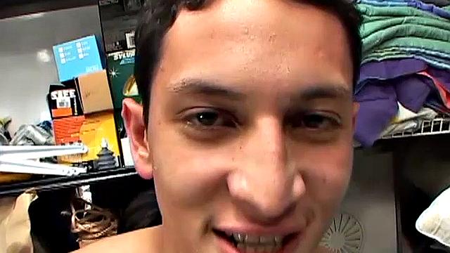 Latin twinks Edison and German sneak into a store room to address the lust for each other, stripping out of their clothes.
