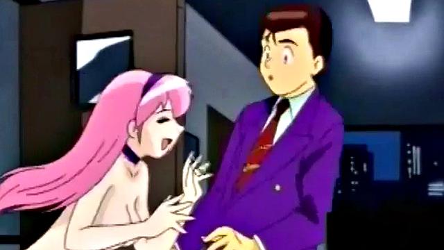 Japanese anime teen gets wet and messy