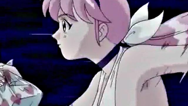 Japanese anime teen gets wet and messy