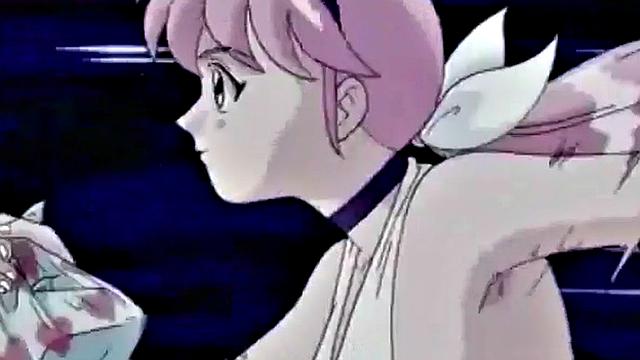 Japanese anime teen gets wet and messy