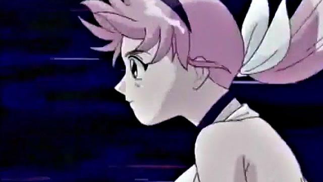 Japanese anime teen gets wet and messy