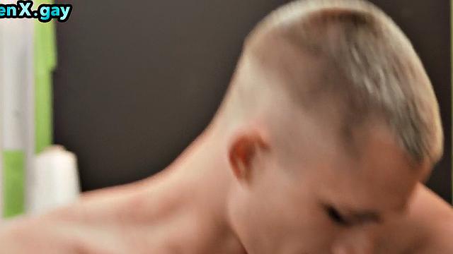 Dirty perverted man penetrated anally in doggystyle